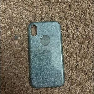 Blue glitter phone case for a iPhone XR